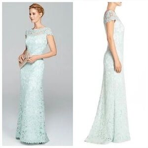 Tadashi Shoji Sanda Embroidered Mint Dress | 8